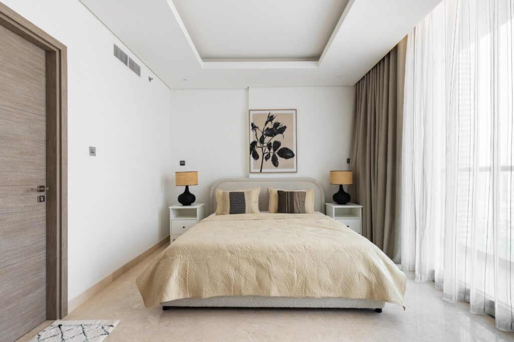 Luxury fully furnished apartment at Sterling East Business Bay Dubai with modern interiors and skyline views